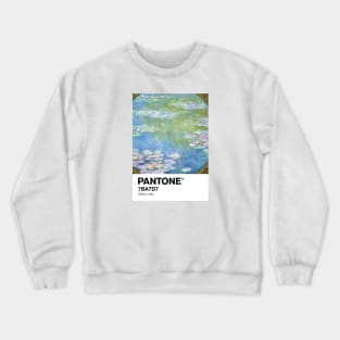 PANTONE MONET - Claude Monet's Water Lilies (1908) by Claude Monet portrait Crewneck Sweatshirt